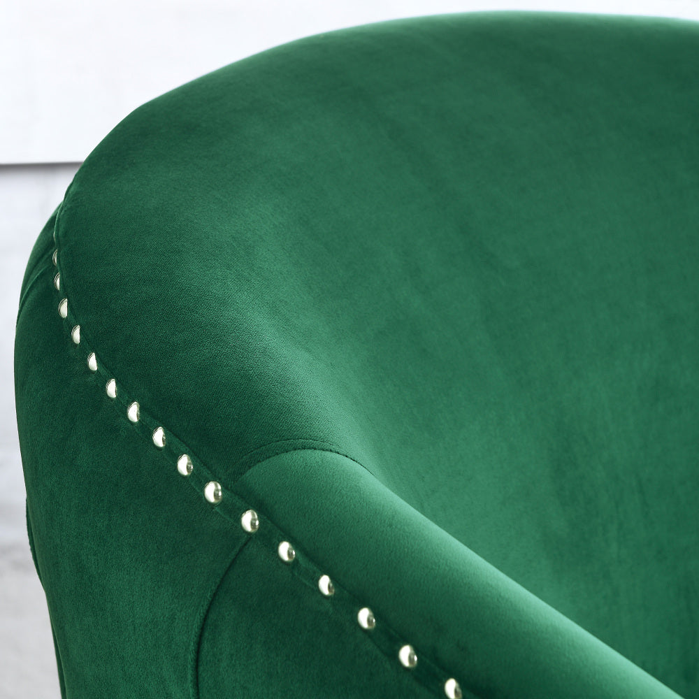 COCO 31.5&quot;W Velvet Swivel Accent Chair-Green