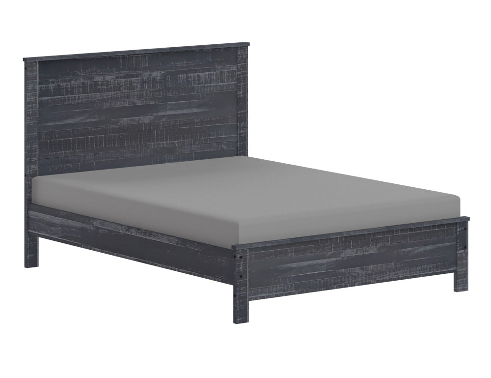 Albany Solid Wood Twin Bed Frame with Headboard, Heavy Duty Modern Rustic Twin Size Bed Frames, Box Spring Needed